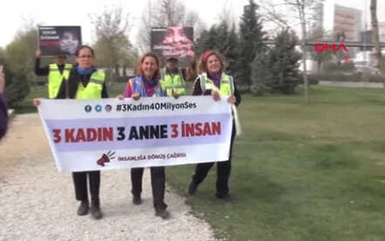 Eskişehir-Çanakkale'den Ankara'ya Yürüyen 3 Kadın Eskişehir'de
