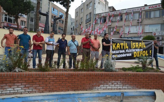 Aliağa'da İsrail Protestosu