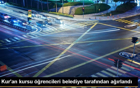 Kur'an kursu öğrencileri belediye tarafından ağırlandı