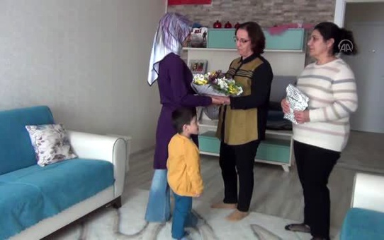 Şehit eşleri 8 Mart'ta yalnız bırakılmadı