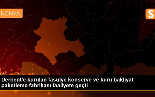 Derbent'e kurulan fasulye konserve ve kuru bakliyat paketleme fabrikası faaliyete geçti