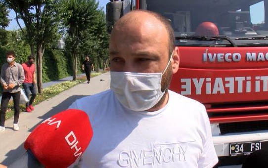 BAKIRKÖY'DE LÜKS OTOMOBİL KALDIRIMA ÇIKTI; YAYA KAÇARAK SON ANDA KURTULDU