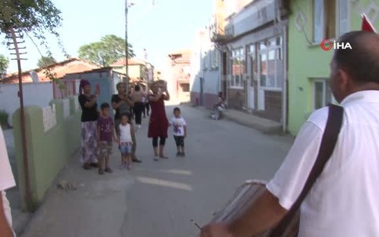 Edirneli minik pehlivana 9/8'lik karşılama