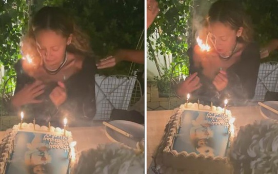 Nicole Richie'nin talihsiz olayı! Doğum günü pastasındaki mumları üflerken saçları tutuştu