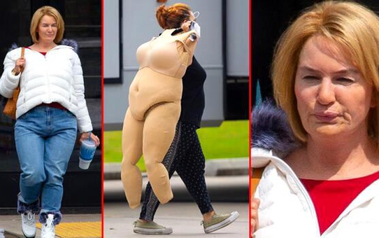 Ünlü oyuncu Renee Zellweger yine tanınmaz hale geldi: Tartışmalı kıyafet dizi setinde