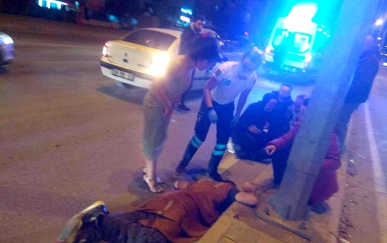Otomobilin çarptığı yaya ağır yaralandı
