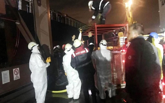 Su alan gemiden personel tahliye edildi