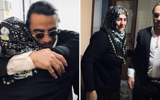 2 yıl sonra annesini ziyarete giden Nusret'e tepki yağdı
