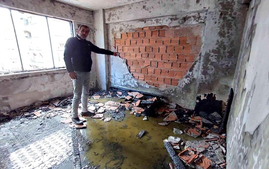 Samsun'da evde çıkan yangında bir kişi hastanelik oldu