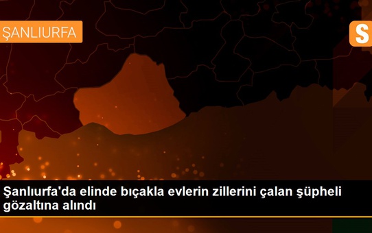 Şanlıurfa'da elinde bıçakla evlerin zillerini çalan şüpheli gözaltına alındı