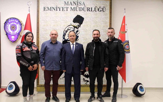 Son Dakika | Motor Kullanıcıları ve Kuryeler Derneğinden Emniyet Müdürü Uslusoy'a ziyaret