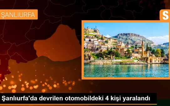 Şanlıurfa'da devrilen otomobildeki 4 kişi yaralandı