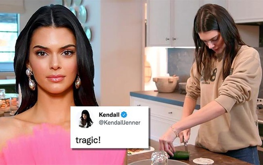 Kendall Jenner'ın salatalığı doğrayamaması sosyal medyada gündem oldu