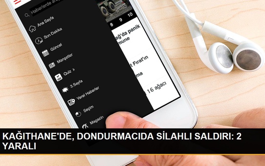KAĞITHANE'DE, DONDURMACIDA SİLAHLI SALDIRI: 2 YARALI