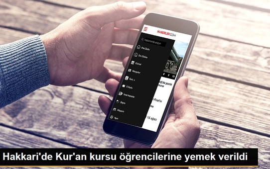 Hakkari'de Kur'an kursu öğrencilerine yemek verildi