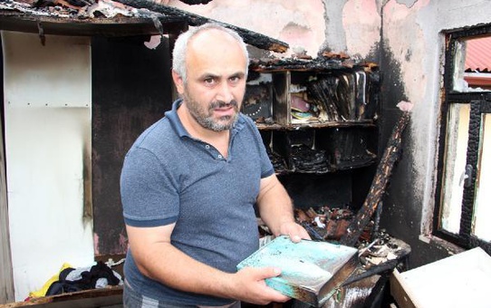 40 günlük bebeğin ağlamasıyla yangından kurtuldular