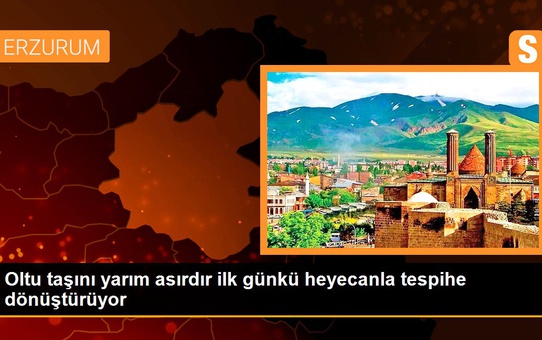 Oltu taşını yarım asırdır ilk günkü heyecanla tespihe dönüştürüyor