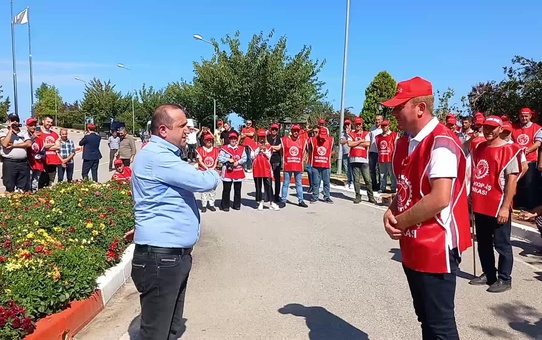 Omü ve Omkan İşçilerinden Skeçli Toplu Sözleşme Eylemi