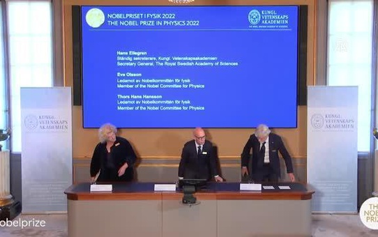 Kuantum mekanikleri konusunda çalışmaları bulunan 3 fizikçi, 2022 Nobel Fizik Ödülü'ne layık görüldü