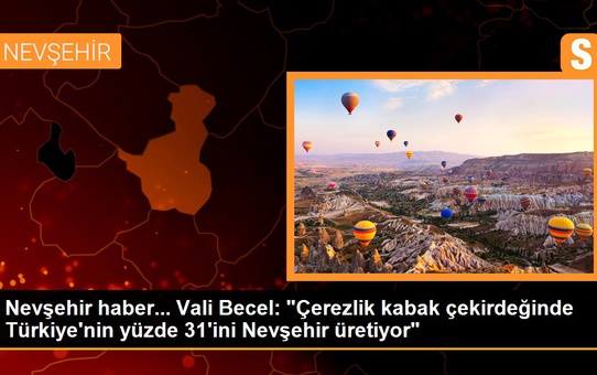 Nevşehir haber... Vali Becel: 'Çerezlik kabak çekirdeğinde Türkiye'nin yüzde 31'ini Nevşehir üretiyor'