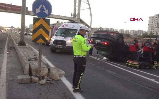 DİYARBAKIR'DA TAKLA ATAN OTOMOBİLİN SÜRÜCÜSÜ ÖLDÜ