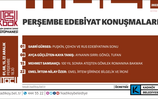 Kadıköy'de Tarih, Felsefe ve Edebiyat'ın Adresi Tesak'ta Aralık Ayı Söyleşilerle Geçecek