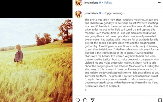 Jena Malone: 'Açlık Oyunları setinde tacize uğradım'