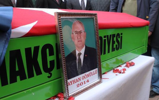 MHP'li belediye başkanı Ayhan Gönüllü son yolculuğuna uğurlandı