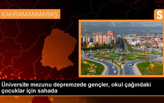 Üniversite mezunu depremzede gençler, okul çağındaki çocuklar için sahada