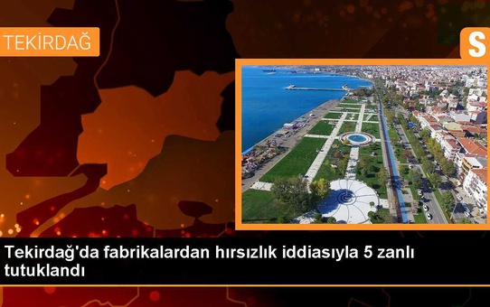 Tekirdağ'da fabrikalardan hırsızlık iddiasıyla 5 zanlı tutuklandı