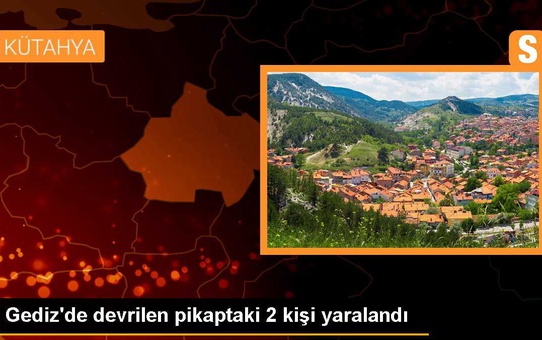 Kütahya'da Pikap Şarampole Devrildi: 2 Yaralı