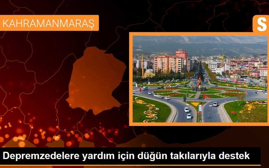 Depremzedelere yardım için düğün takılarıyla destek