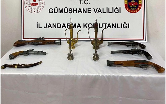 Gümüşhane'de Antika ve Tarihi Eser Operasyonu