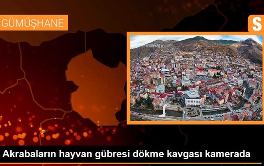 Akrabaların hayvan gübresi dökme kavgası kamerada