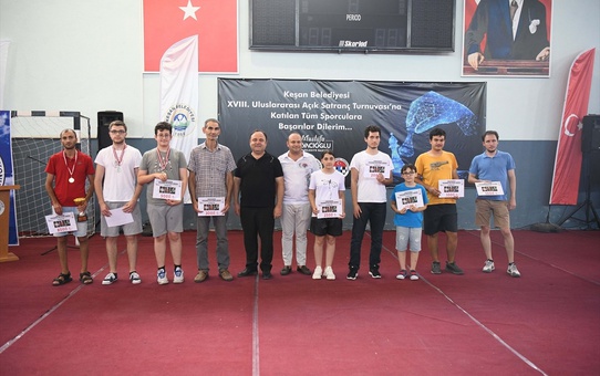Keşan'da düzenlenen Uluslararası Açık Satranç Turnuvası sona erdi