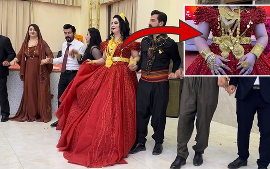 Hakkari'de görkemli düğün: Damada 2 milyon TL, geline kilolarca altın takıldı