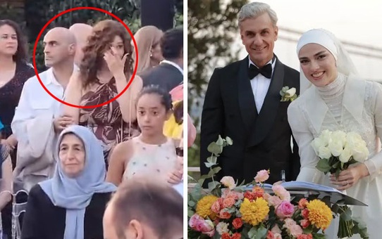 Aylin Kontente, rol arkadaşı Uğur Bilgin'in düğününde duygusal anlar yaşadı