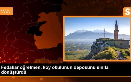 Fedakar öğretmen, köy okulunun deposunu sınıfa dönüştürdü
