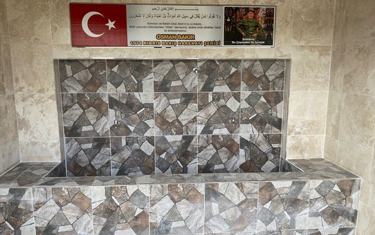 Kıbrıs şehidinin anısına köyünde çeşme yaptırıldı