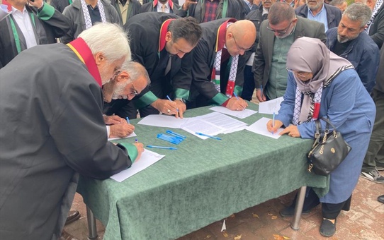 HUDER ve Konya STK'ları İsrail'in Gazze saldırılarına suç duyurusunda bulundu