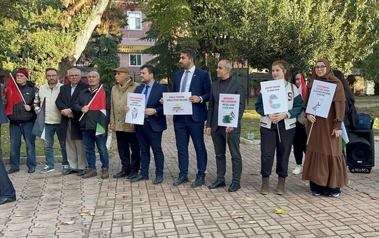 Kırklareli'nde İsrail'e karşı protesto