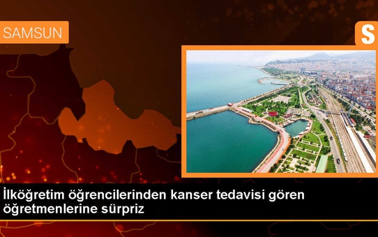 Öğrenciler, kanser tedavisi gören öğretmenlerine destek verdi