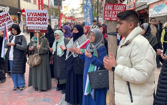 Karabük'te Filistinlilere destek amacıyla protesto
