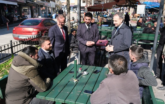 Saadet Partisi Sakarya Büyükşehir Belediye Başkan Adayı Ömer Abdullah Ayhan, Pamukova ilçesini ziyaret etti