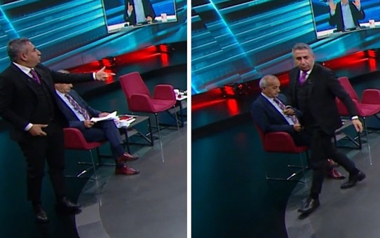Ali Haydar Fırat, ekranda yazanı gördükten sonra canlı yayını terk etti