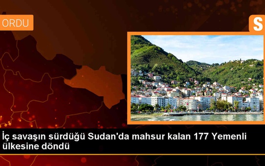 Sudan'da mahsur kalan 177 Yemenli ülkelerine döndü