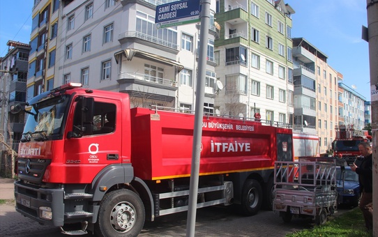 Ünye'de çıkan yangın sonucu ev kullanılamaz hale geldi