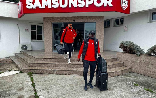 Samsunspor, Hatayspor maçı için Mersin'e doğru yola çıktı