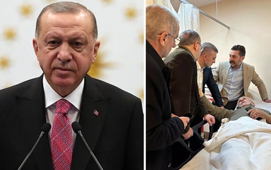 Erdoğan'dan broşür dağıtırken saldırıya uğrayan adama geçmiş olsun telefonu