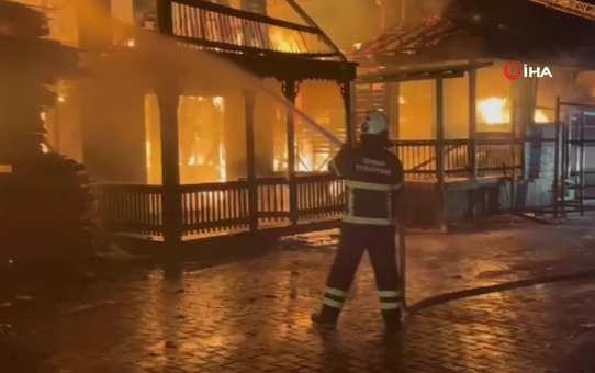 Sinop'ta bungalov ev atölyesinde yangın